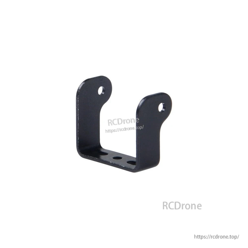 Black metal Foxeer micro FPV camera bracket mount with side screw holes and three base mounting holes