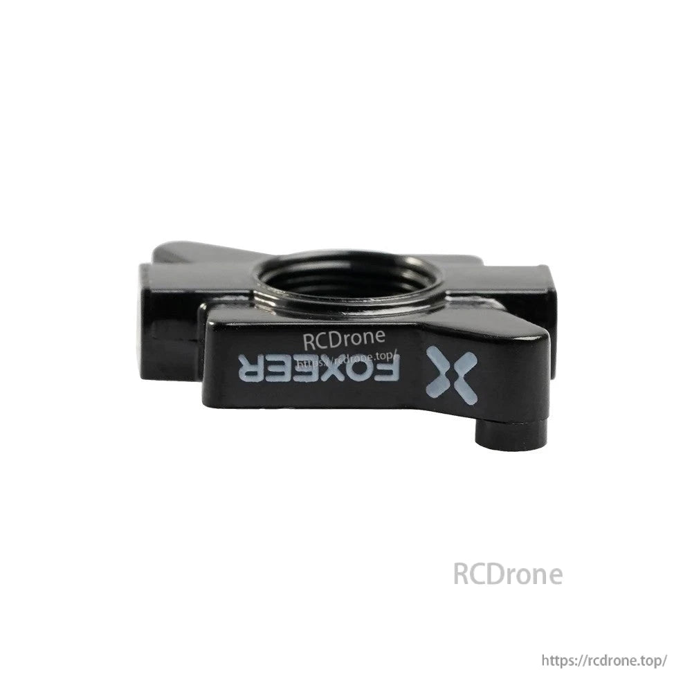 Black Foxeer Micro Razer FPV camera case with threaded lens opening and Foxeer logo on the side