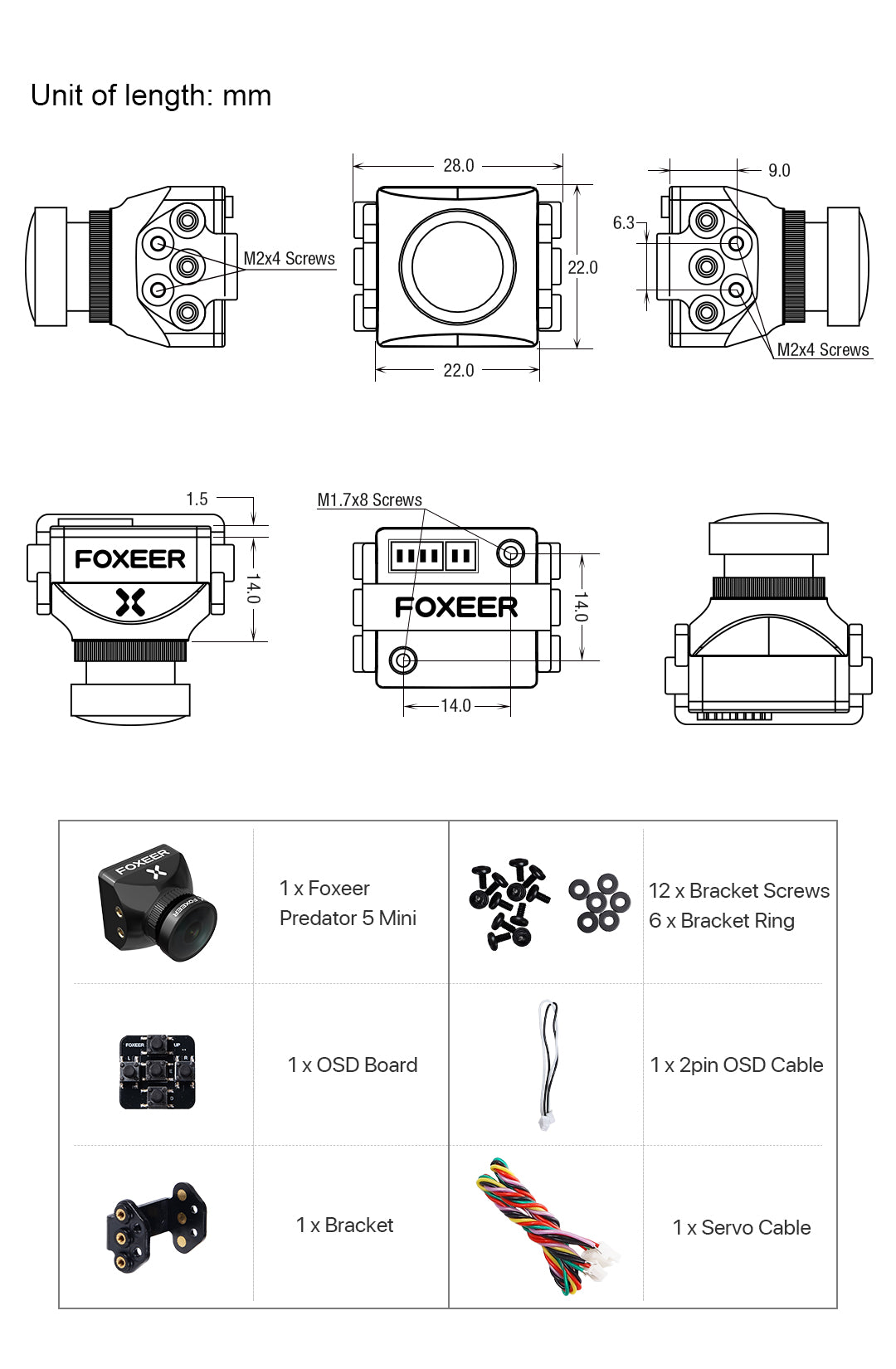 Foxeer Mini Predator 5 is a high-performance FPV camera with super WDR flip technology and 1000TVL resolution for secure mounting.