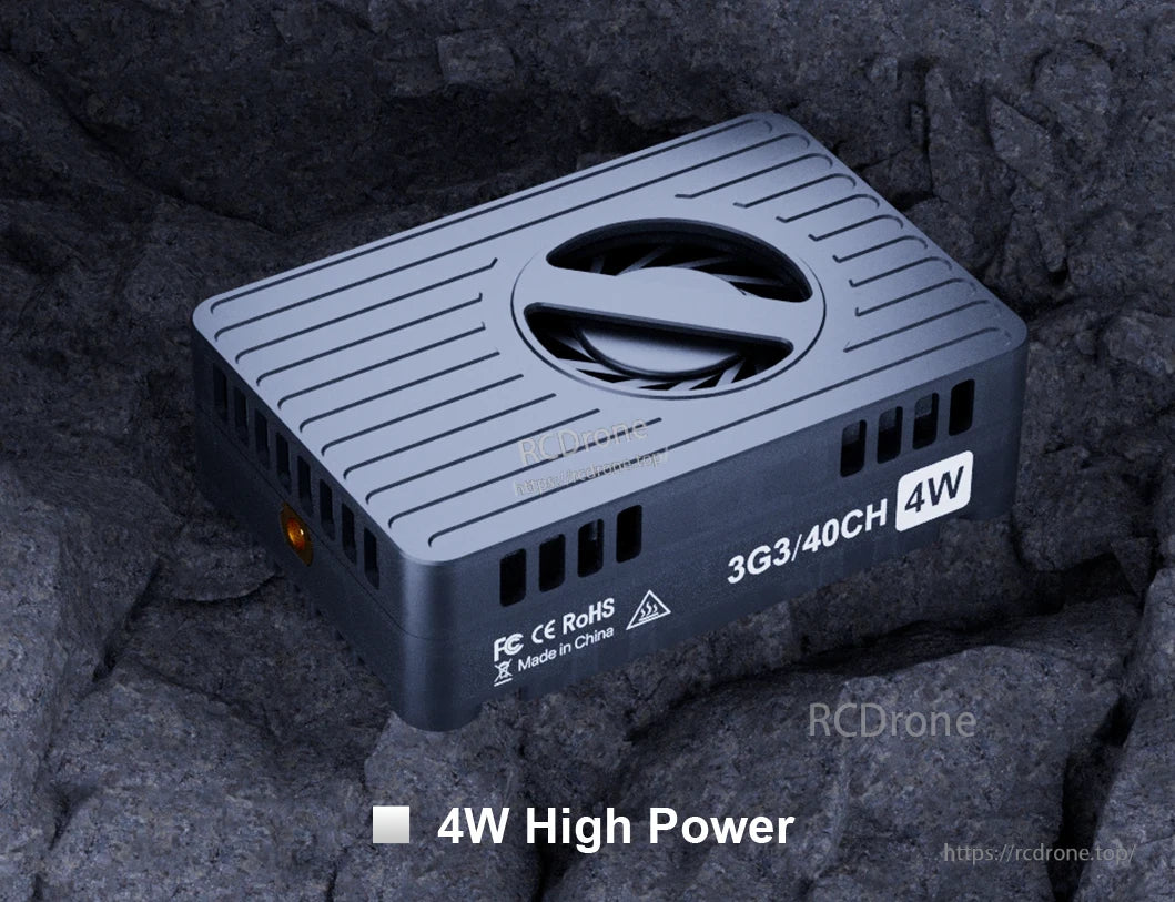 Foxeer Reaper 3.3G 4W 40CH VTx, Foxeer Reaper 3.3G VTx: high power, 4W, 40CH, China-made, FC CE RoHS certified.