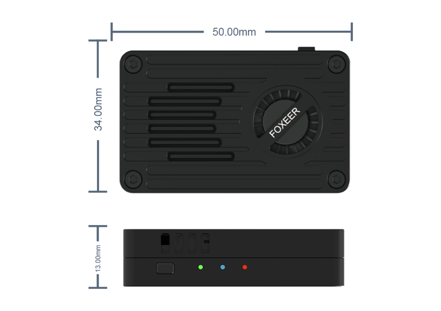 Foxeer Reaper 3.3G 4W 16CH VTX, Foxeer Reaper 3.3G 4W VTX is a 16-channel video transmitter with adjustable power output (250mW-4W), remote control, and fan cooling.