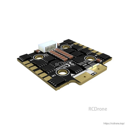 Foxeer Reaper F4 Mini 4-in-1 ESC board with M1–M4 motor pads, power +/- pads, and 4 mounting holes