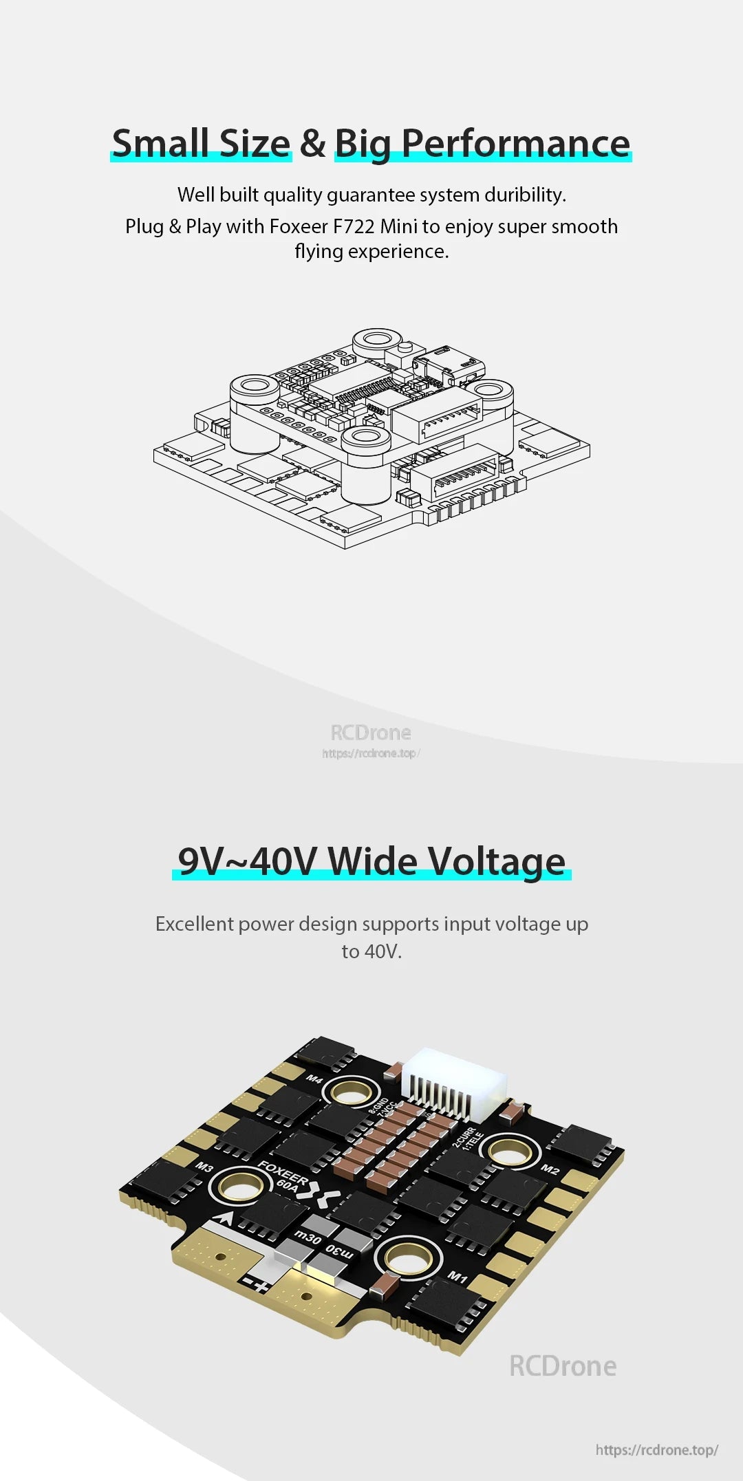Foxeer Reaper F4 Mini 128K 4in1 BL32 60A ESC 9~40V 20*20mm M3
