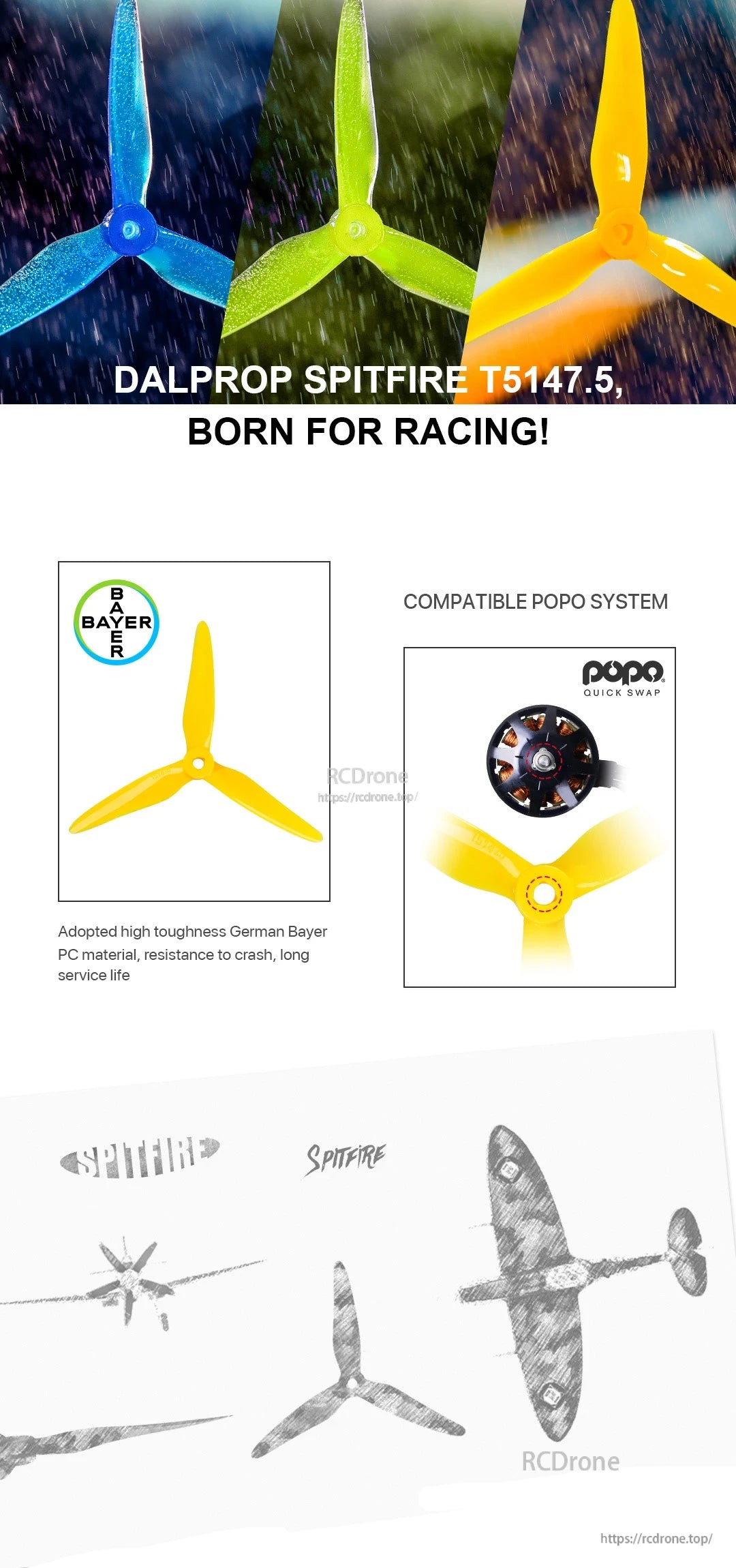 Foxeer SpitFire T51475 Racing Prop