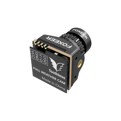 The Foxeer Nano Toothless camera features 1200TVL resolution, 100dB super wide dynamic range, and low-light performance, perfect for FPV racing.