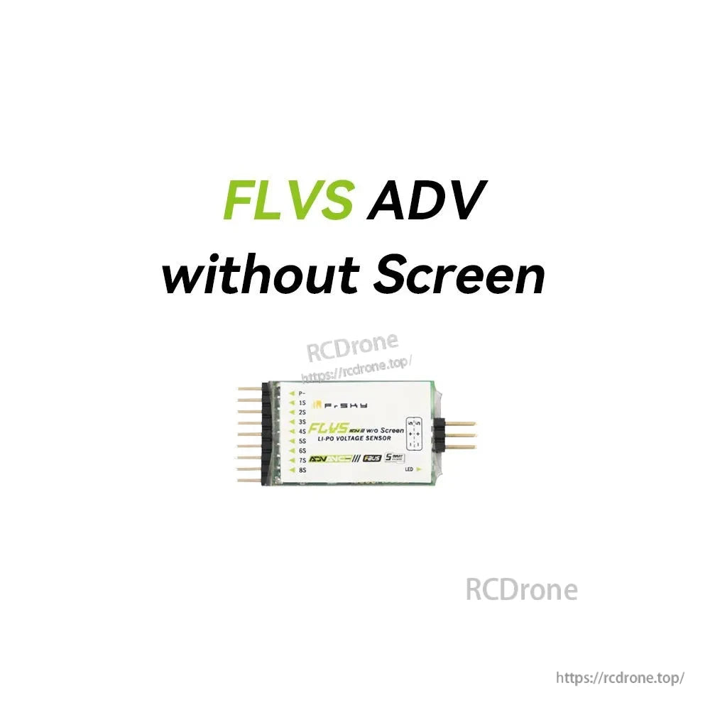 FLVS ADV without screen comparison graphic showing the sensor module (no display) on white background