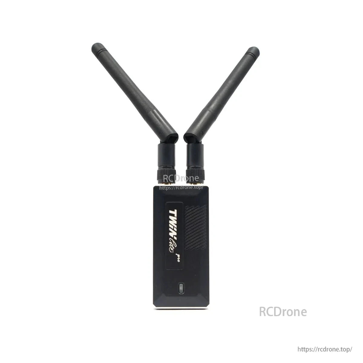 TWIN Lite Pro module front view with dual antennas, vertical housing and status LED window