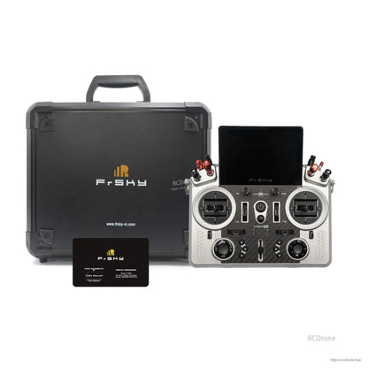 Silver X20 PRO AeroWing Edition transmitter with FrSky hard carrying case and accessory card