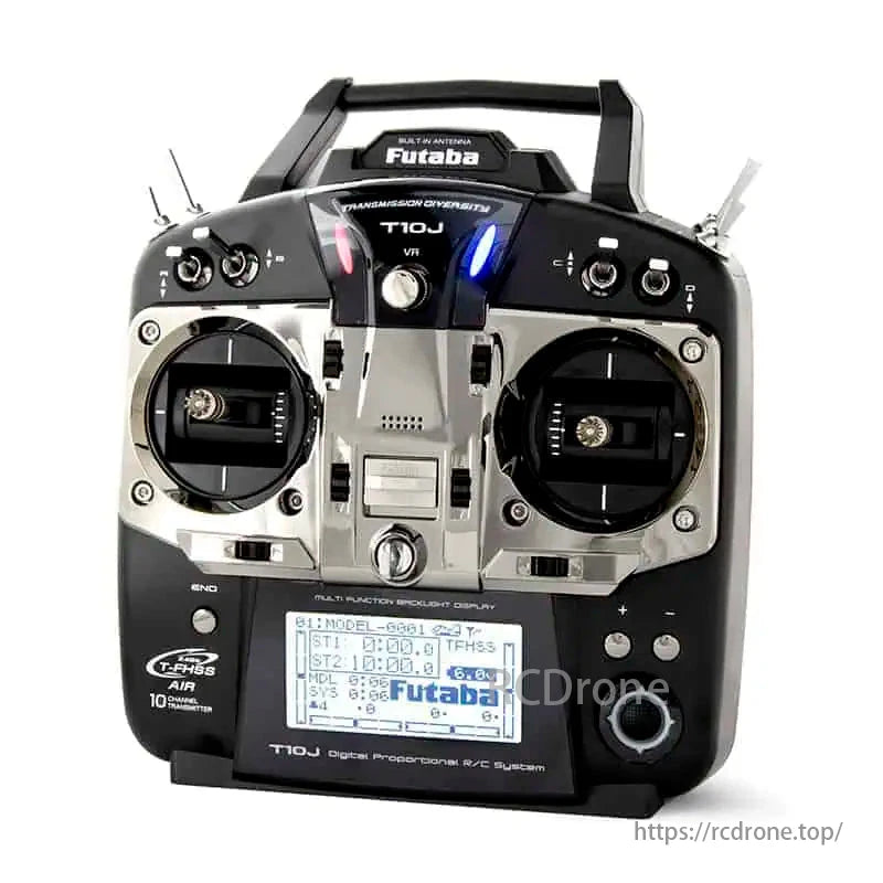 Transmissor Futaba 10J - Controlador de rádio S-FHSS T-FHSS de 10 canais 2,4 GHz com R3008SB