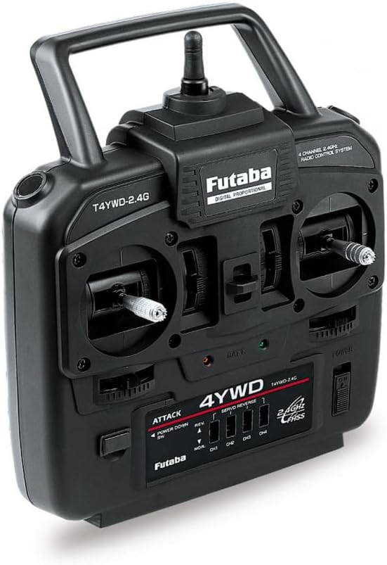 Futaba Attack 4YWD Transmitter with 4-channel 2.4 GHz radio system receiver