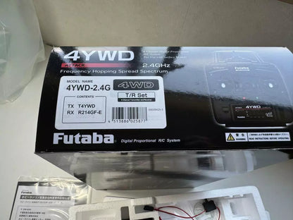 The Futaba Attack 4YWD Transmitter is a reliable 4-channel radio system with receiver, featuring frequency hopping spread spectrum technology.