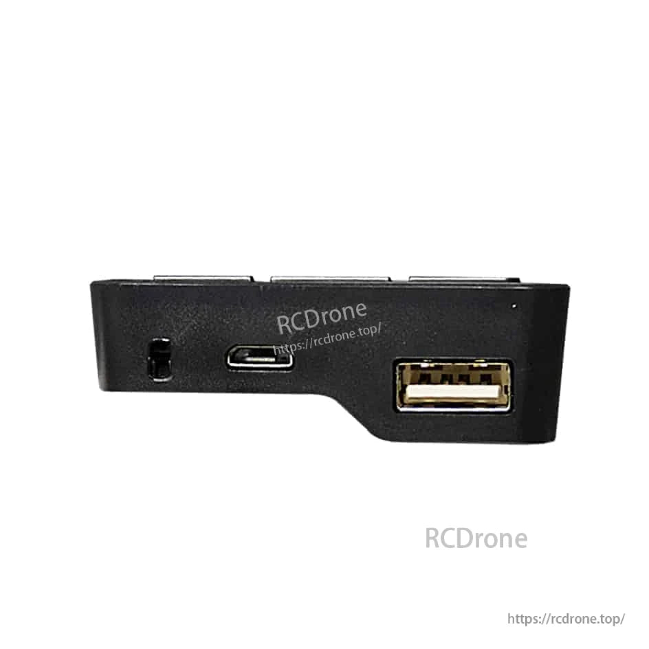 Side view with USB ports and power switch on Futaba BR-4000 battery checker charger