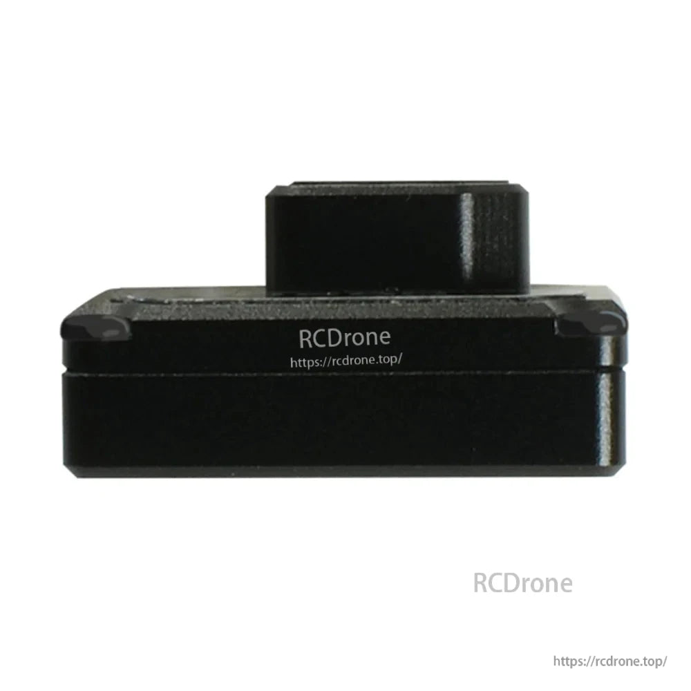 Compact black device for 1/10 RC drift cars improves steering response and stability at high speeds.