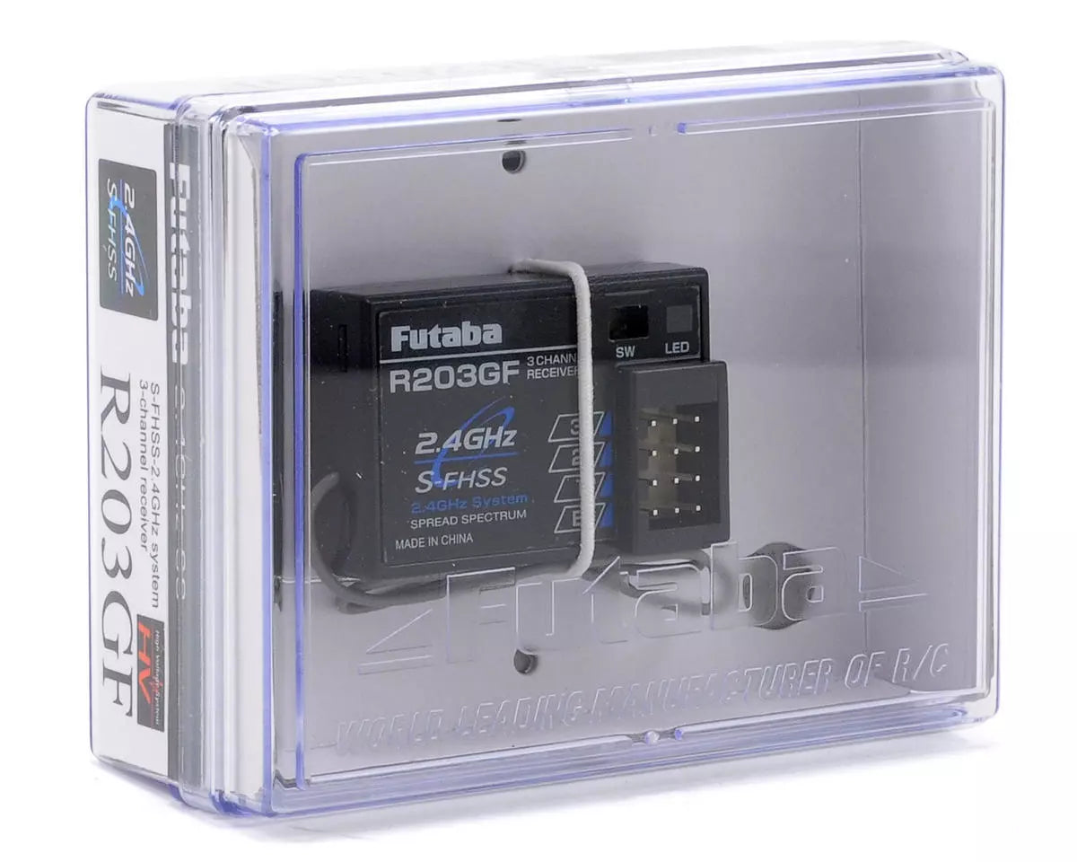 Futaba R203GF Receiver, Enables quick and secure pairing with compatible transmitters.