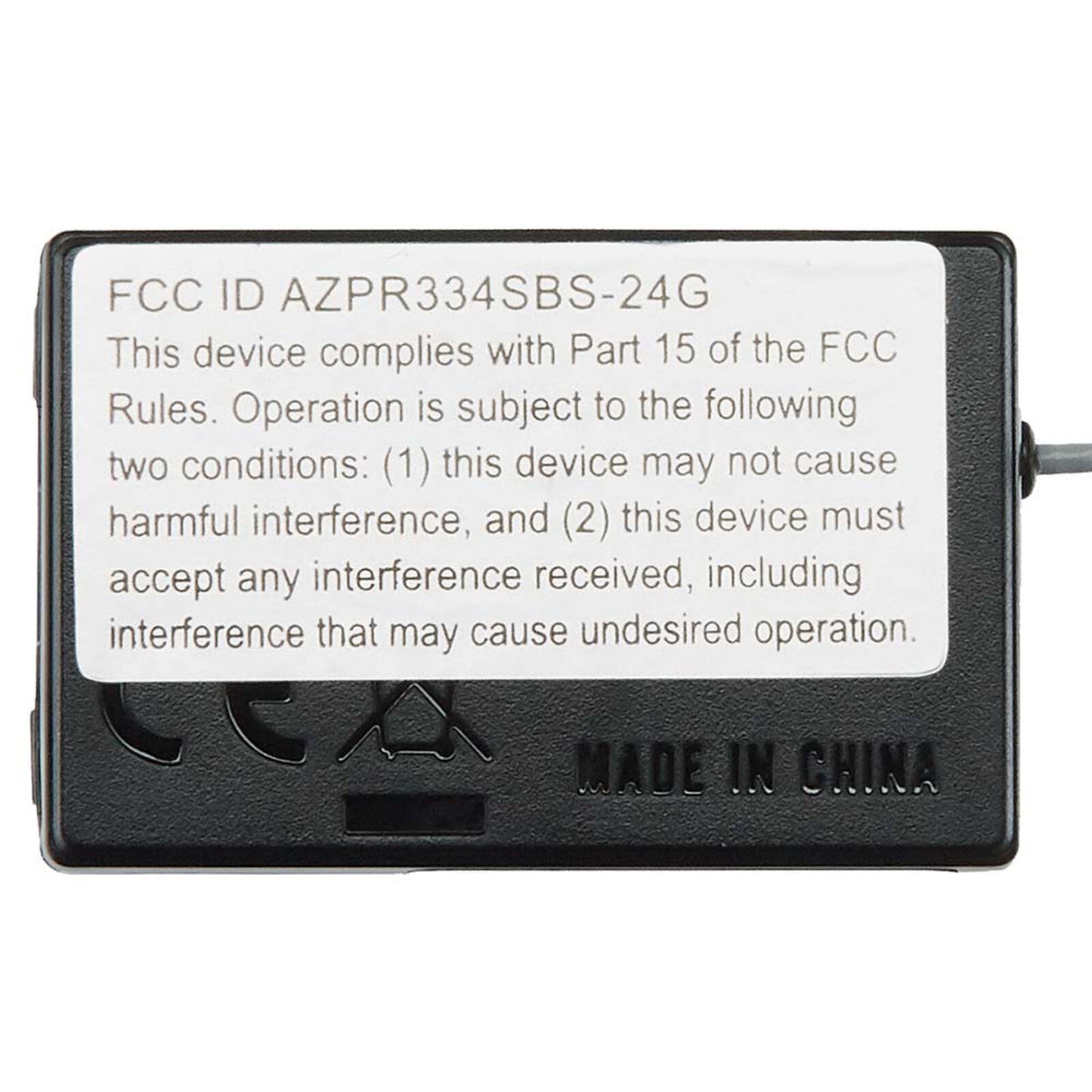 Futaba R334SBS receiver complies with FCC Part 15 rules, subject to not causing harm or accepting interference.