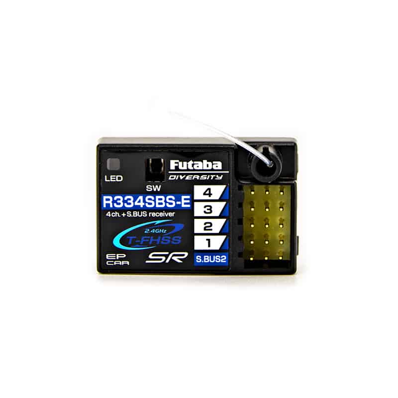 Introducing Futaba R334SBS Super Response T-FHSS Telemetry Receiver, featuring real-time data feedback and high voltage design for improved performance.