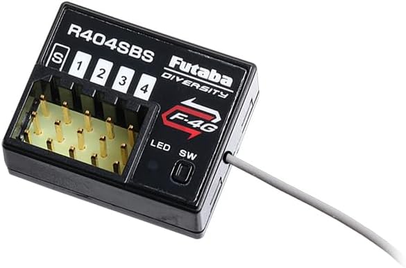 Futaba R404SBS T-FHSS Receiver, S.Bus and S.Bus2 support advanced servo control systems for precise maneuvering.