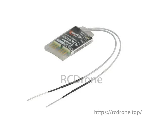 Futaba R7201SB receiver for RC drones and models, features 2.4GHz frequency and FASSTest S.Bus telemetry.