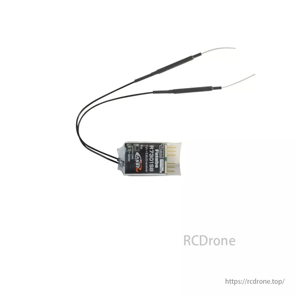 Futaba R7301SB 2.4GHz receiver provides one-channel PWM and 26 channels of FASSTest communication for use with air systems.