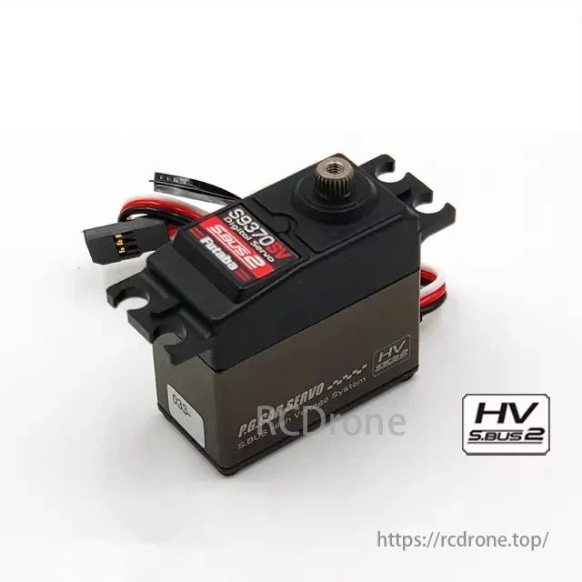 Futaba S9370SV High-Voltage Servo, High-performance drone features a powerful motor, hybrid gears, dual ball bearings, and water-resistant design for racing and demanding recreational use.