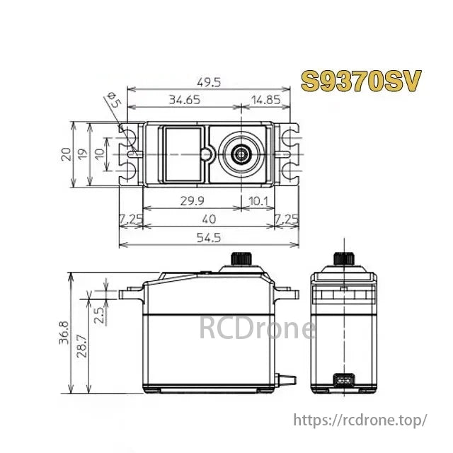 Futaba S9370SV High-Voltage Servo, The Futaba S9370SV S.Bus2 High-Voltage Surface Servo provides precision and reliability for RC cars and boats.