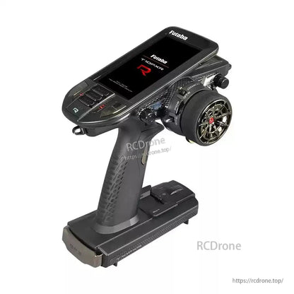 Futaba T10PXR 10-Channel Surface Transmitter, Futaba T10PXR 10-channel surface RC transmitter with large touchscreen, pistol grip, steering wheel and trigger