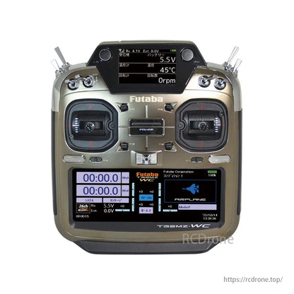 Futaba T32MZ WC 26CH Transmitter Set with R7308SB Receiver | FASSTest 2.4GHz offers dual displays, 26 channels, GPS readiness, and Mode II configuration for precise control and monitoring.