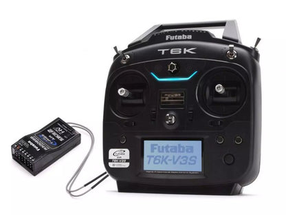 Futaba T6K V3S Transmitter, Futaba T6K V3S transmitter is an 8-channel 2.4GHz S-FHSS/T-FHSS radio system with R3006SB/R3008SB receiver.