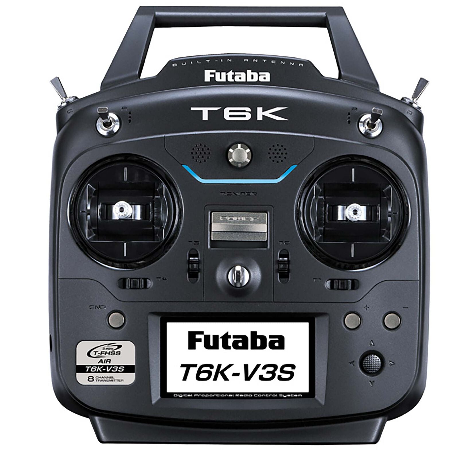 Futaba T6K V3S transmitter with 8 channels and 2.4GHz S-FHSS/T-FHSS radio system