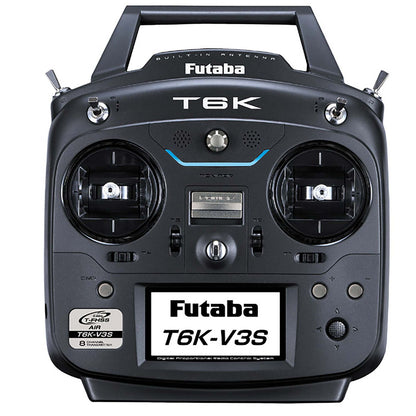 Futaba T6K V3S Transmitter, Futaba T6K V3S transmitter with 8 channels and 2.4GHz S-FHSS/T-FHSS radio system, compatible with R3006SB/R3008SB receivers.