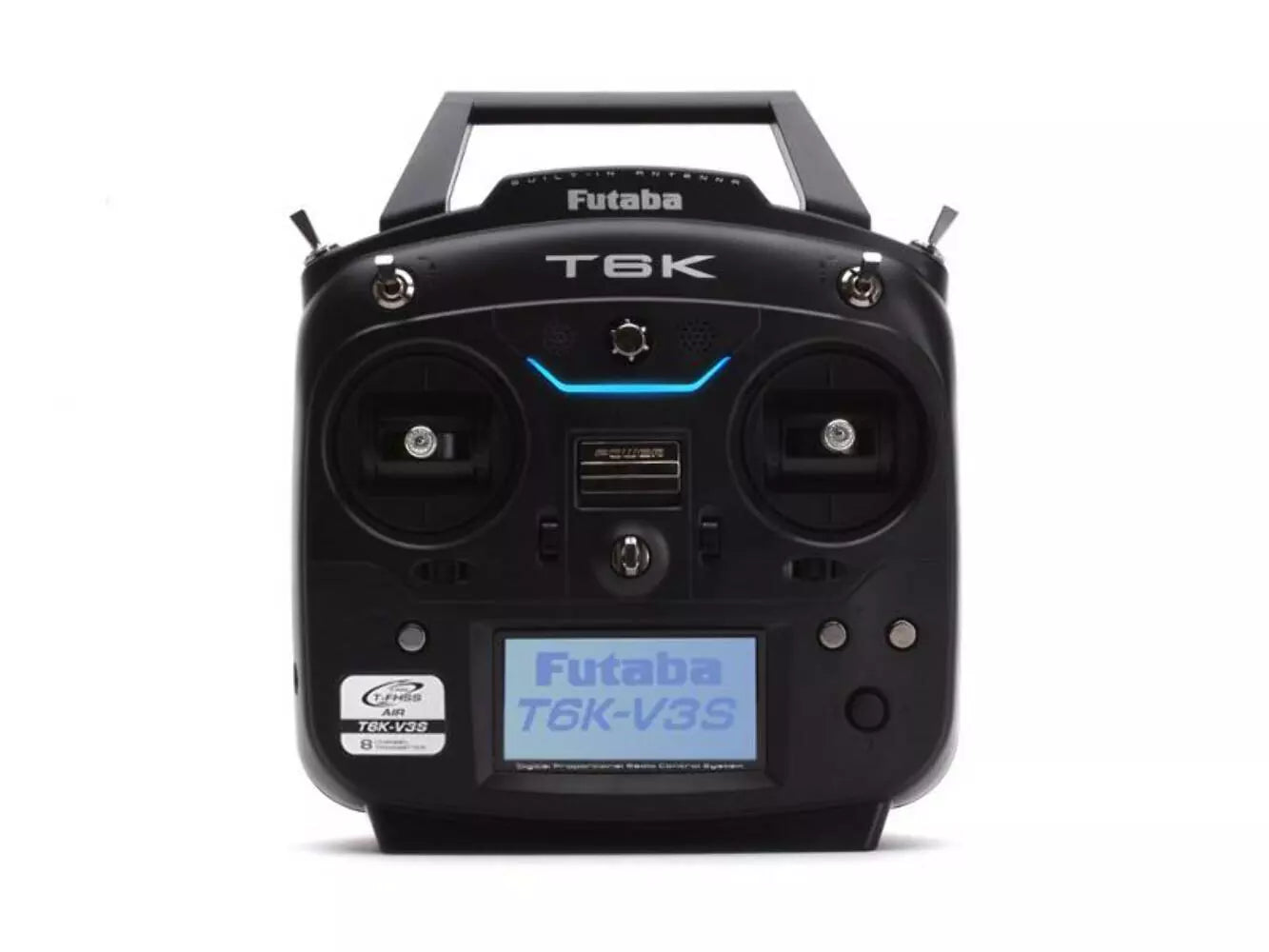 Futaba T6K V3S Transmitter, Introducing the Futaba T6K V3S transmitter, a reliable radio system featuring 2.4GHz technology and compatible with certain receivers.