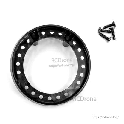 Perforated mounting ring plate with included screw set for RC radio transmitter angle adjustment