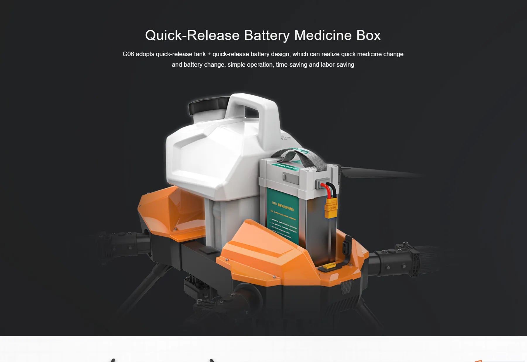 EFT G06 V2, quick-release battery medicine box GO6 can realize quick medicine change and battery change .