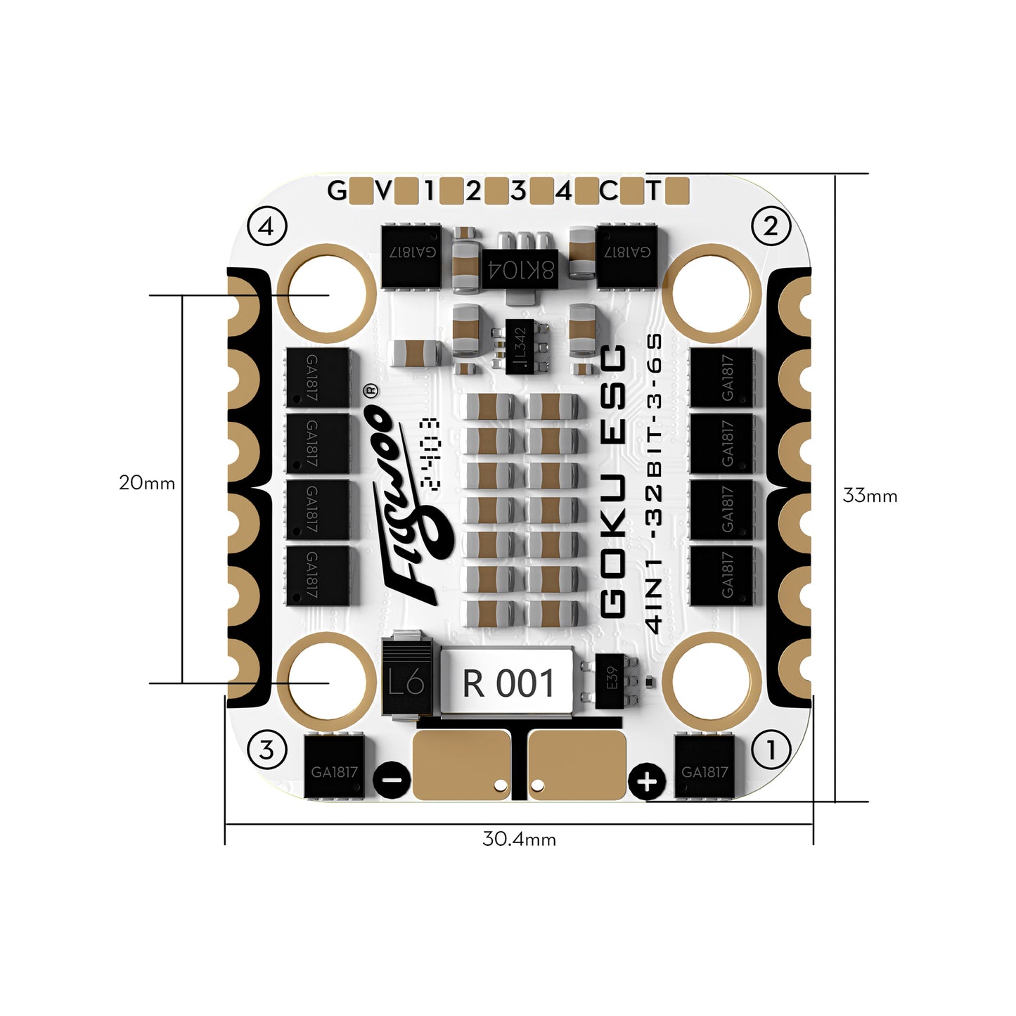 Flywoo GOKU G45M 32BIT 128K 3-6S 45A ESC (20x20)