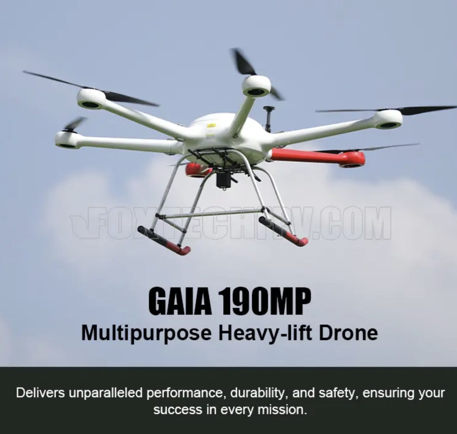 GAIA 190MP Heavy Lift Drone, The GAIA 190MP Drone promises top-notch performance, durability, and safety for successful missions.