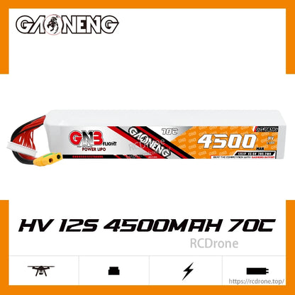 GAONENG GNB 12S 45.6V HV 4500mAh 70C LiPo Battery