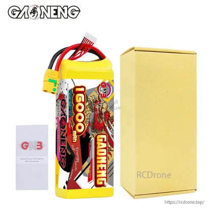 Package contents: GAONENG GNB battery pack with product booklet and cardboard box