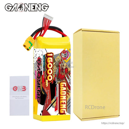 Package contents: GAONENG 16000mAh battery pack with user leaflet and plain cardboard box