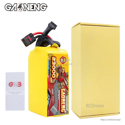 Package contents: battery pack with plain cardboard box and small GNB leaflet