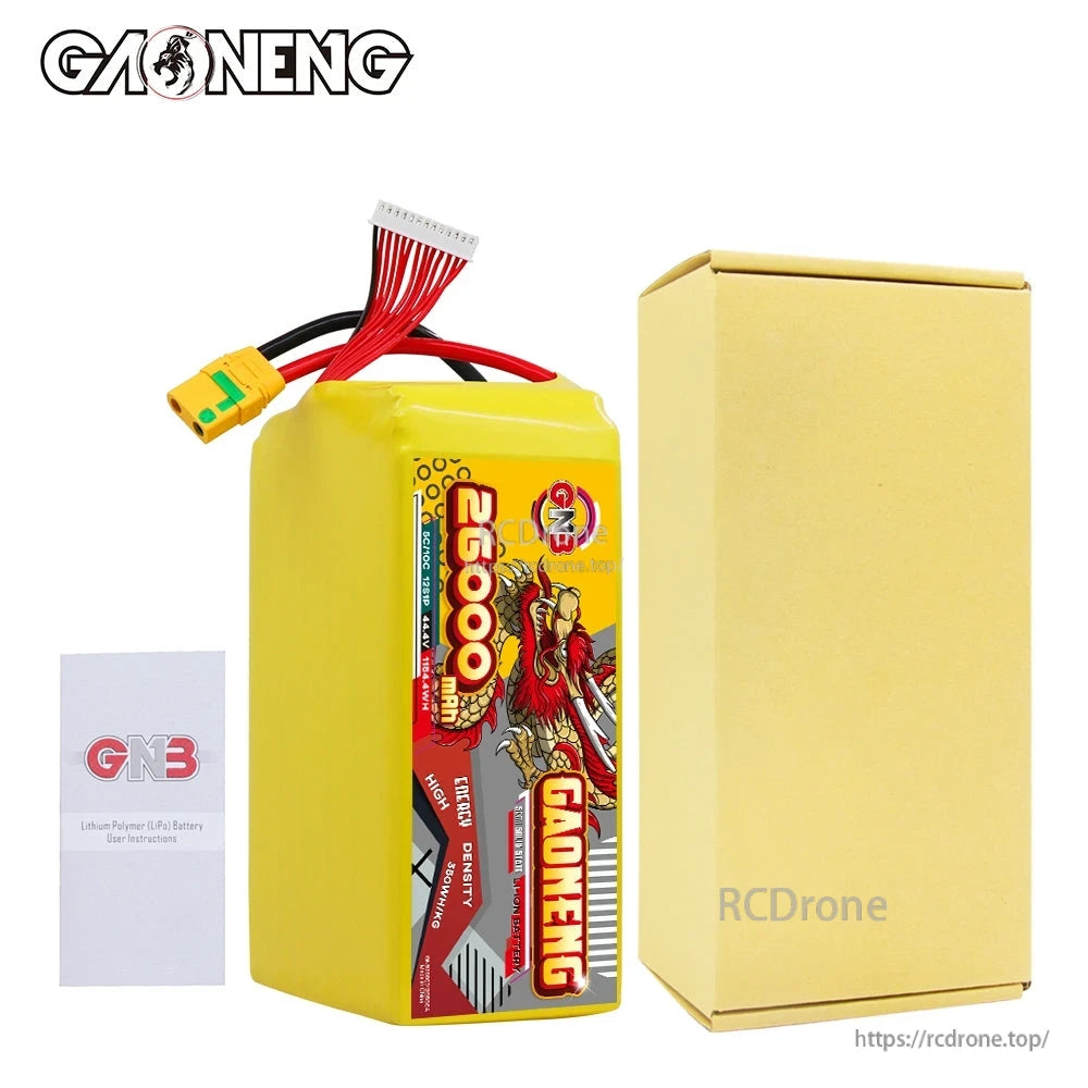 Package contents: GAONENG 26000mAh battery pack with retail box and instruction card