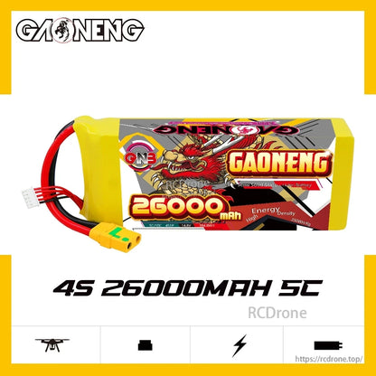 GAONENG GNB 4S 26000mAh 5C semi solid state Li-ion battery pack product graphic, horizontal view