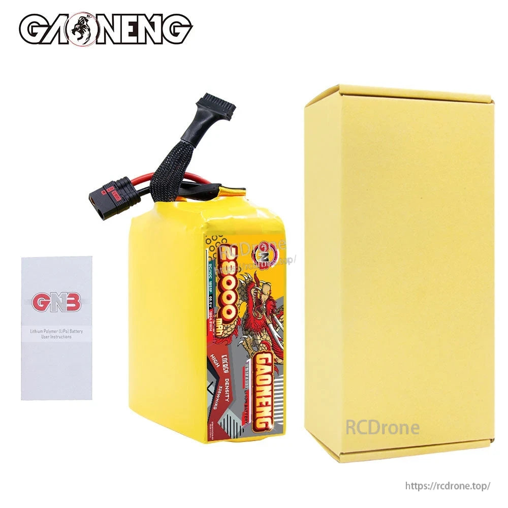 Package contents: GAONENG battery pack with retail box and GNB leaflet