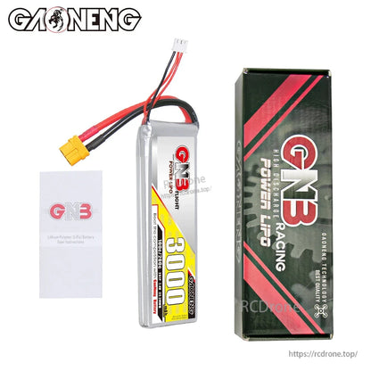 GAONENG LiPo battery with retail box and user instructions leaflet