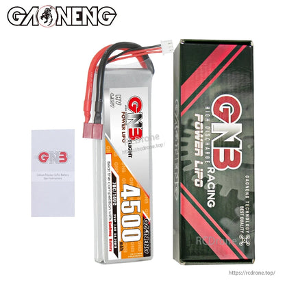 GNB 4500mAh LiHV battery with retail box and user manual leaflet included, contents layout
