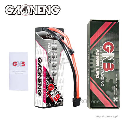 Package contents: GNB hard case battery, GN3 Racing retail box, and instruction leaflet