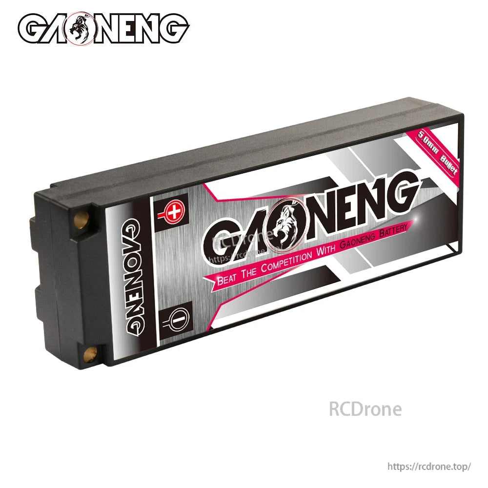 GAONENG hard case battery rear/side label view with GAONENG branding and end cap detail