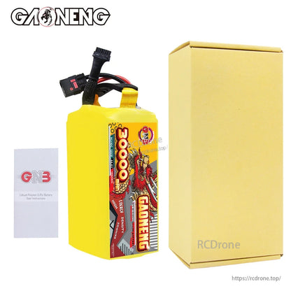 Package contents: GAONENG 30000mAh battery pack with retail box and GNB instruction leaflet