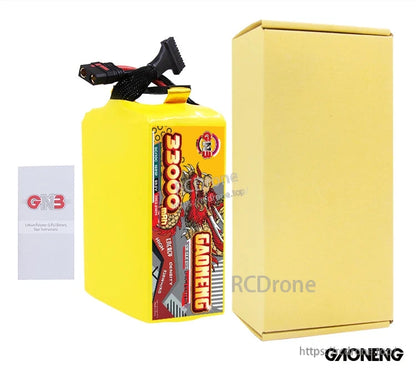 Battery pack with retail box and small GNB leaflet shown side by side