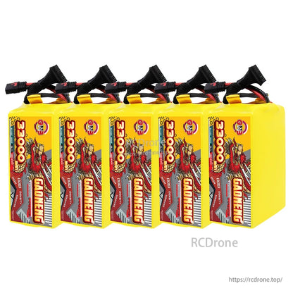 Five-pack bundle image with five GAONENG 33000mAh battery packs arranged in a row
