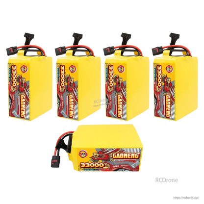 Four upright battery packs plus one horizontal pack shown together, multiple-angle set